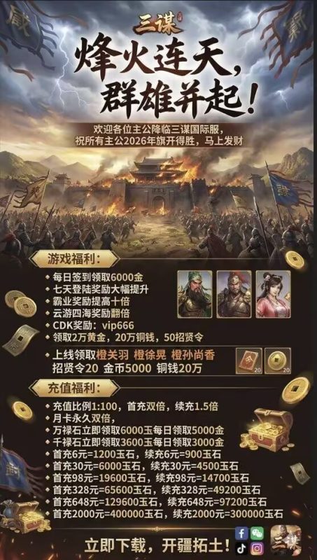 三国谋定天下 充值比例1:100-手游空间